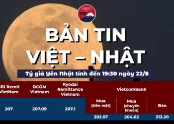 ohayo.blog Tỷ giá yên Nhật chính xác nhất hôm nay ngày 22/8 từ Vietcombank, Dcom Vietnam, Kyodai Remittance Vietnam, SBI Remit Vietnam