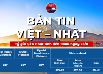 ohayo.blog Tỷ giá Yên Nhật hôm nay 25/8