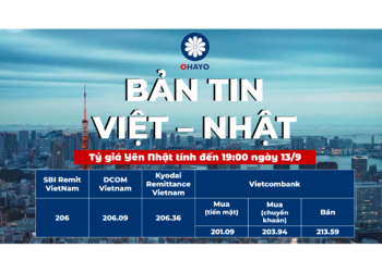 OHAYO Tỷ giá Yên Nhật cập nhật đến 19 giờ ngày 13/9