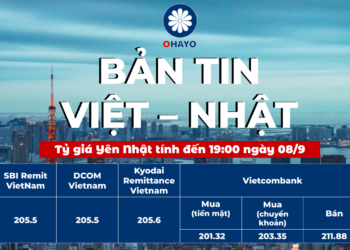 SBI Remit VietNam: 1¥ = 205.5 VND DCOM Vietnam: 1¥ = 205.5 VND Kyodai Remittance Vietnam 1¥ = 205.6 VND Vietcombank • Mua (tiền mặt): 201.32 • Mua (chuyển khoản): 203.35 • Bán: 211.88