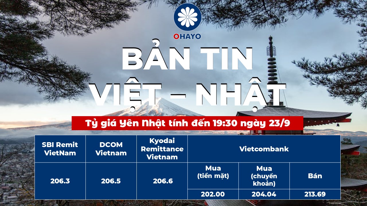 TRUONGTIEN.JP: Tỷ giá Yên Nhật 23.9.2021