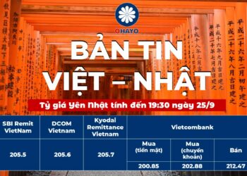 OHAYO: Tỷ giá Yên Nhật 25.9.2021